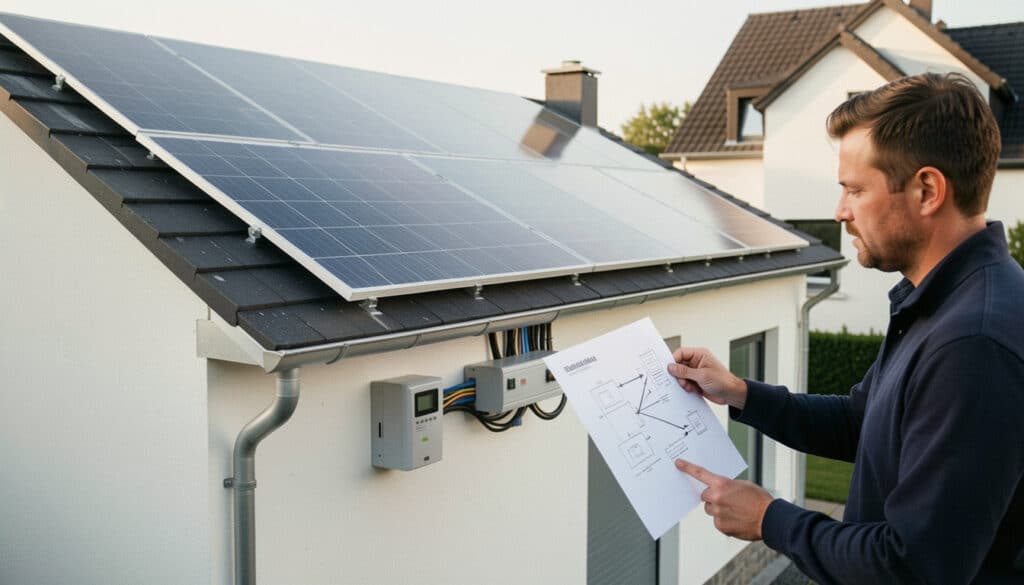 Schéma d’une installation solaire en maison expliqué